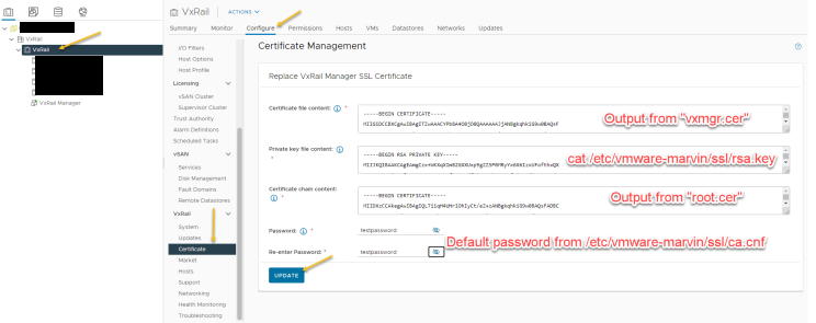 插件程序中证书输入的屏幕截图