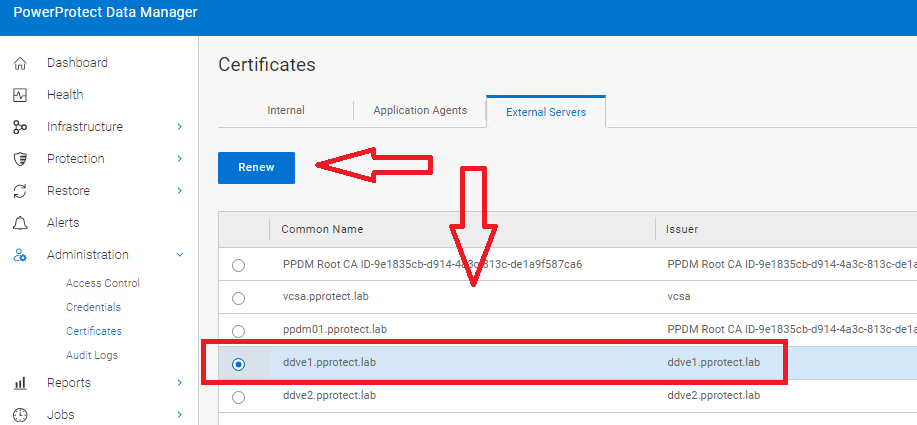 Captura de tela das seleções da interface do usuário