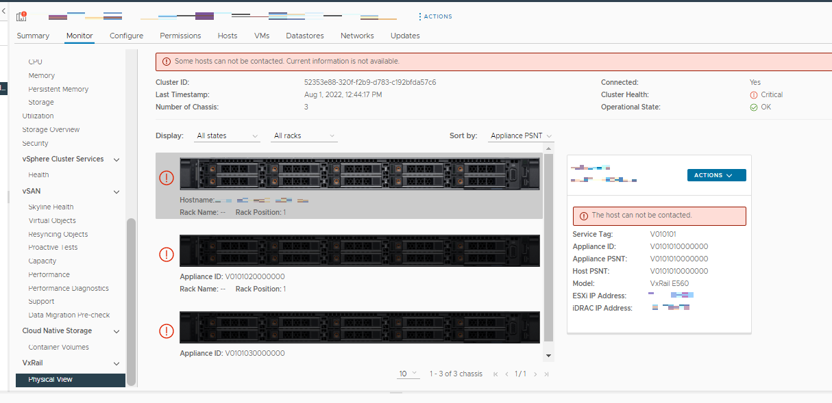 Der vises en fejl i værtens fysiske visning Der vises en fejl i værtens fysiske visning