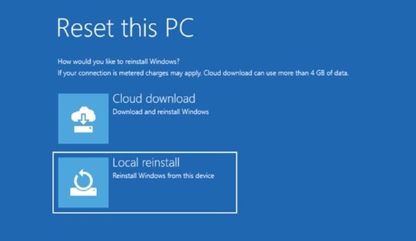 Windows 11, завантаження в хмару або локальна переустановка