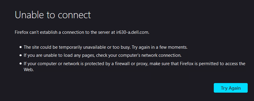iDRAC8がMozillaを使用して接続できない