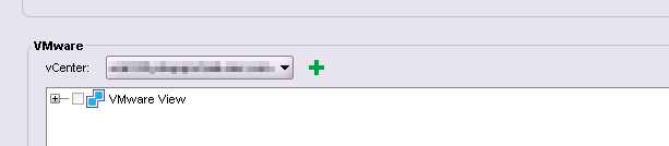 Menú desplegable de VMware vCenter