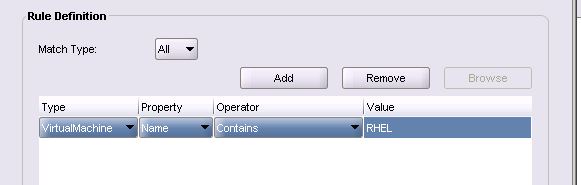 Ejemplo de definición de regla