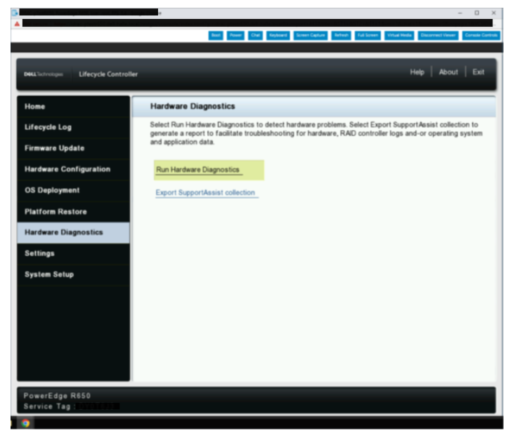 Run hardware diagnostics
