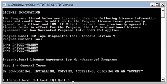 ITDT license information