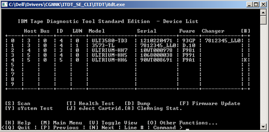 Select the number of the drives