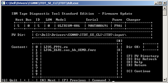 All firmware versions currently installed