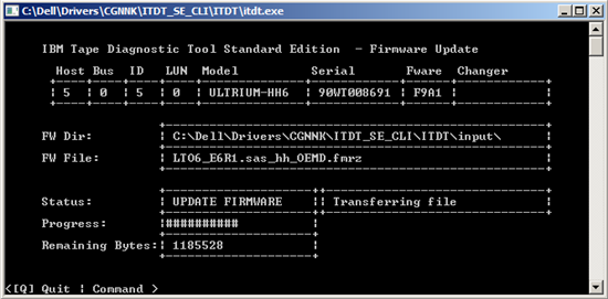 firmware update beginning