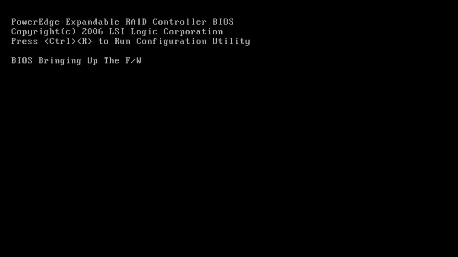 Boot screen after POST