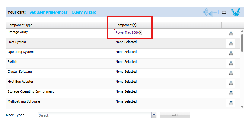 E-lab page option to select the relevant array model