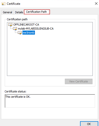 En la imagen, se muestra cómo hacer clic en la pestaña Ruta de certificación