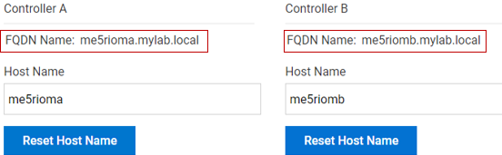 Imagen en la que se muestra dónde encontrar dns-management-hostname en la GUI