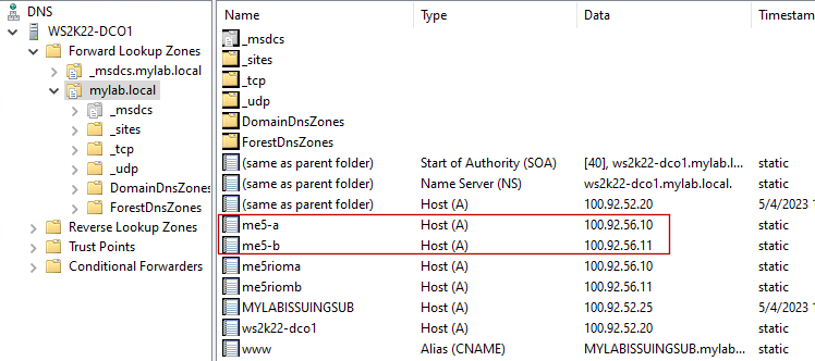 Imagen en la que se muestra la configuración de DNS