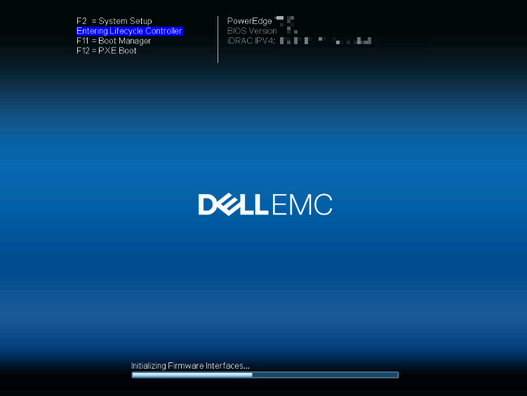 F10メニューがEntering Lifecycle Controllerに変化