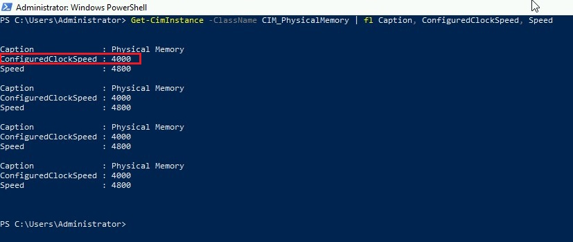 Get-CimInstance 物理メモリ