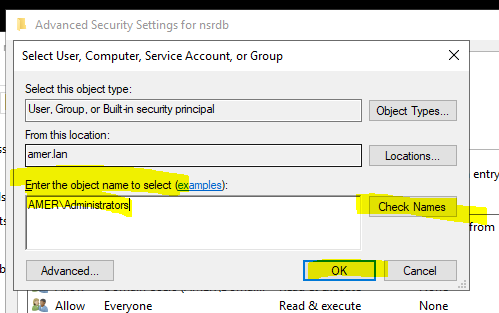Validating Administrators ownership