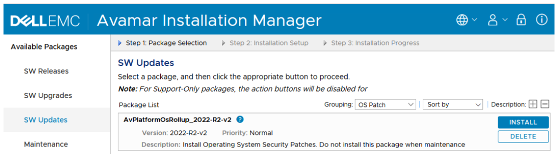 Avamar Installation Manager