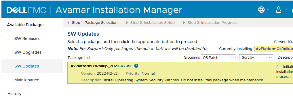Avamar Installation Manager