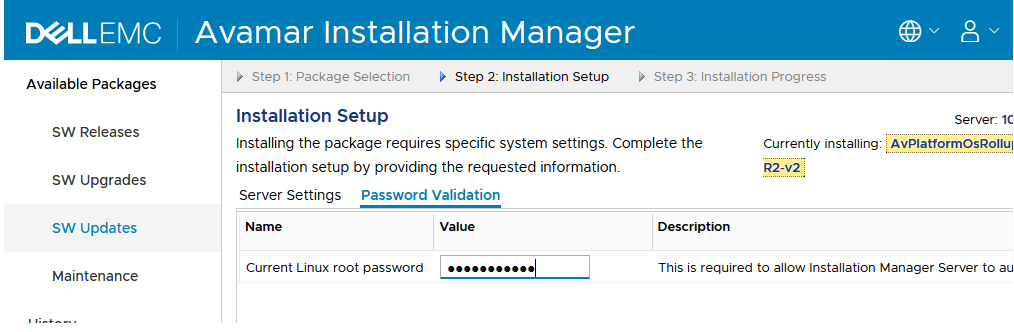 Avamar Installation Manager