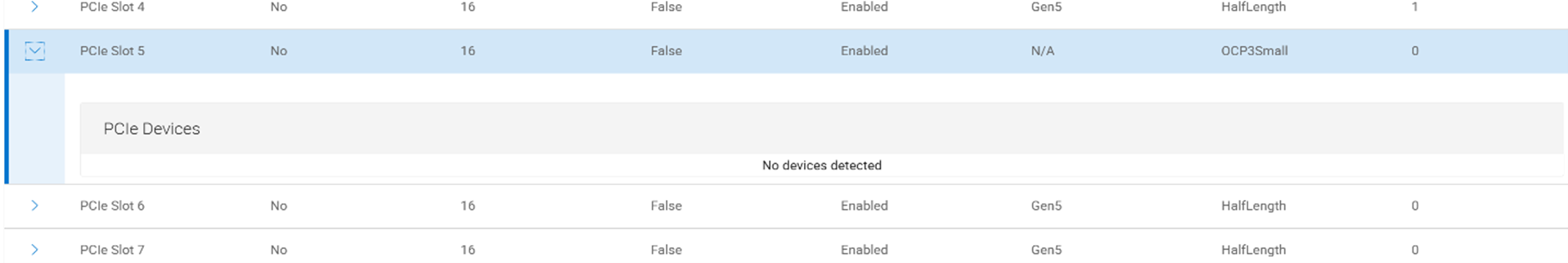 Снимок экрана iDRAC, на котором показана отсутствующая плата