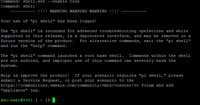 Login no shell de acesso