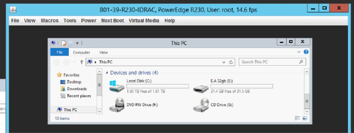 iDRAC8 Server Device List