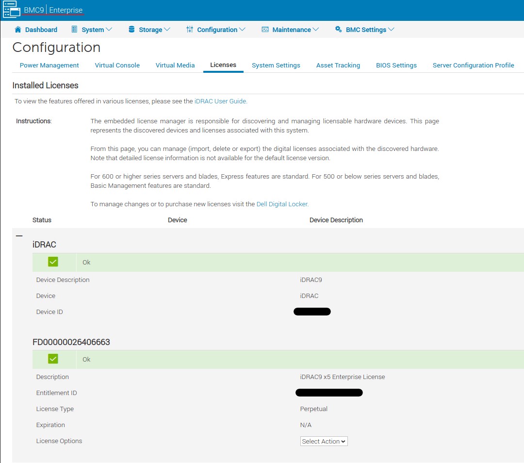 BMC zonder iDRAC-firmware niet geladen