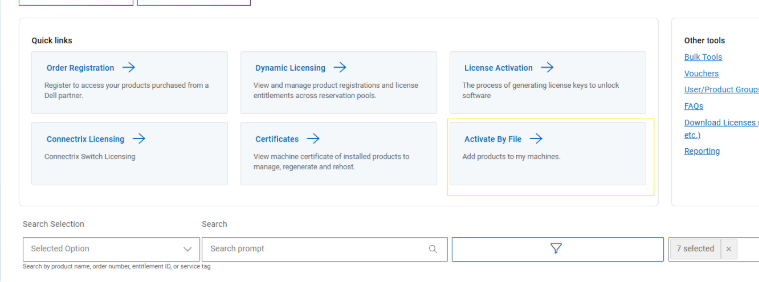 My Account interface